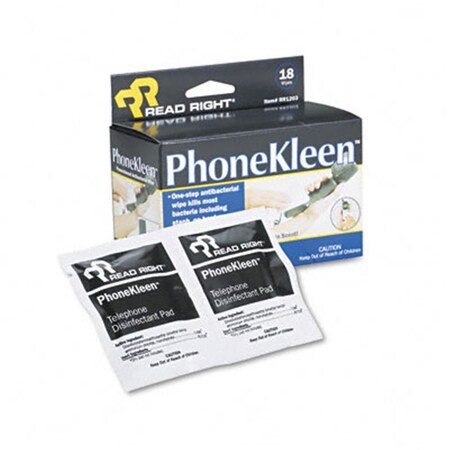 Read Right Read Right RR1203 PhoneKleen Wet Wipes  Cloth  5 x 5  18/box RR1203